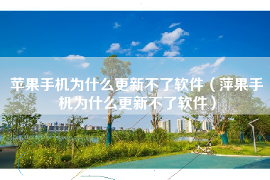 苹果手机为什么更新不了软件(萍果手机为什么更新不了软件)